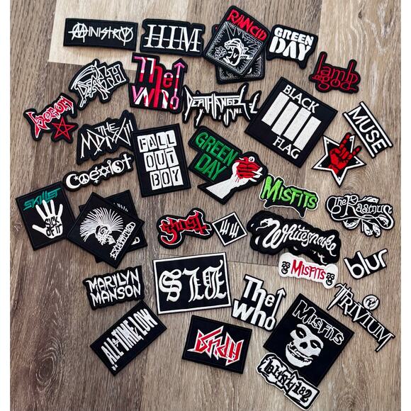 37 Pcs Embroidered Morale Patches  Mixed Band Rock Music - Picture 1 of 8